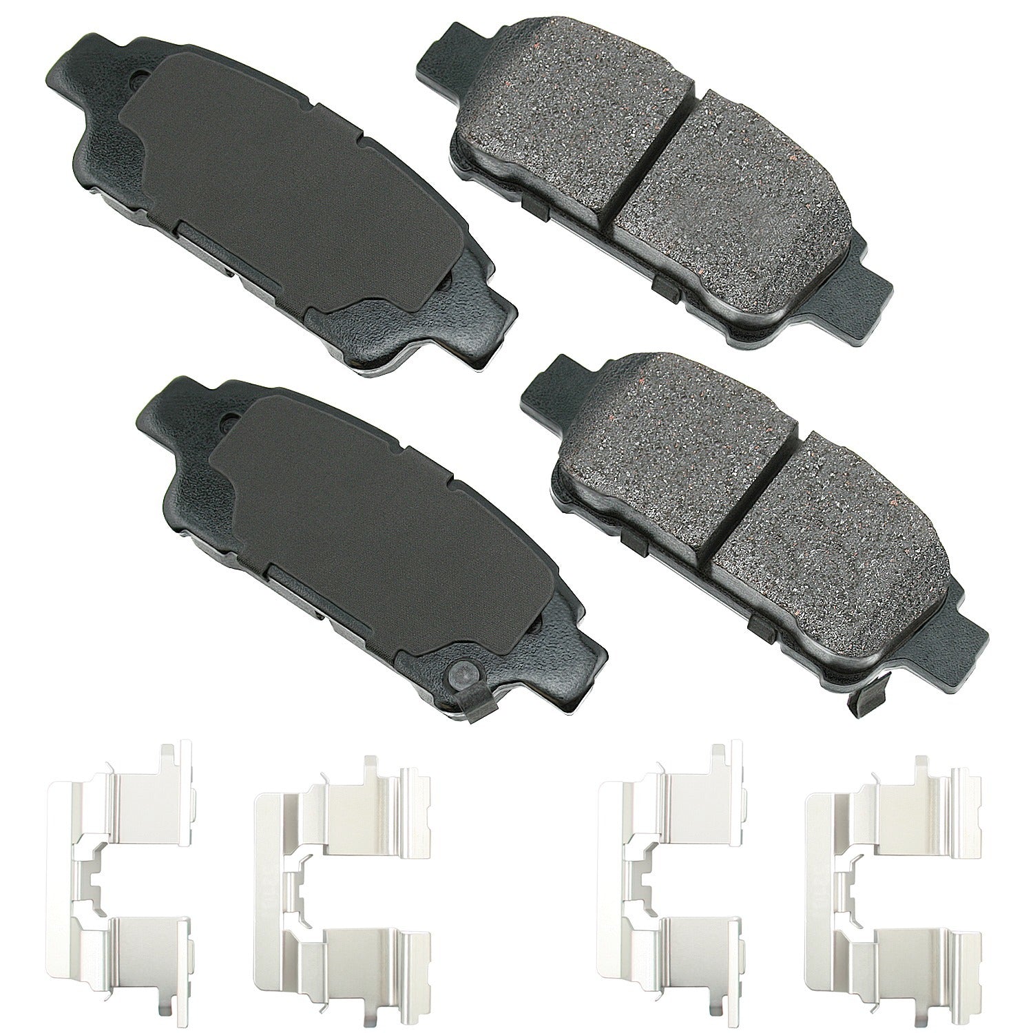 Akebono Brake Corporation Brake Pads - ProAct Ultra-Premium - Rear - 16.6 mm Thick - Toyota 2004-10 - Set of 4