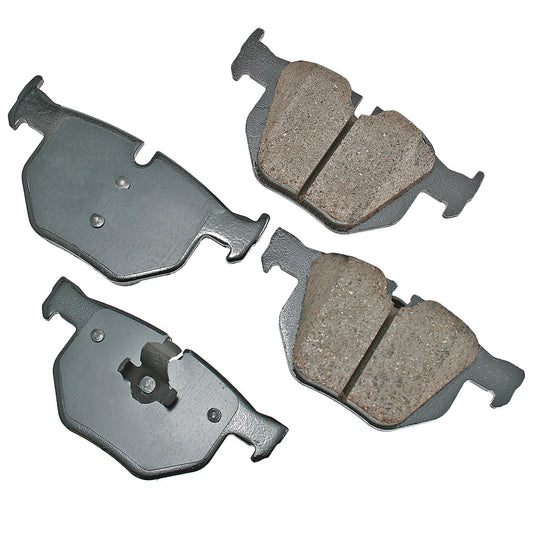 Akebono Brake Corporation Brake Pads - Euro Ultra-Premium - Rear - 16.3 mm Thick - BMW 5-Series 2004-10 - Set of 4
