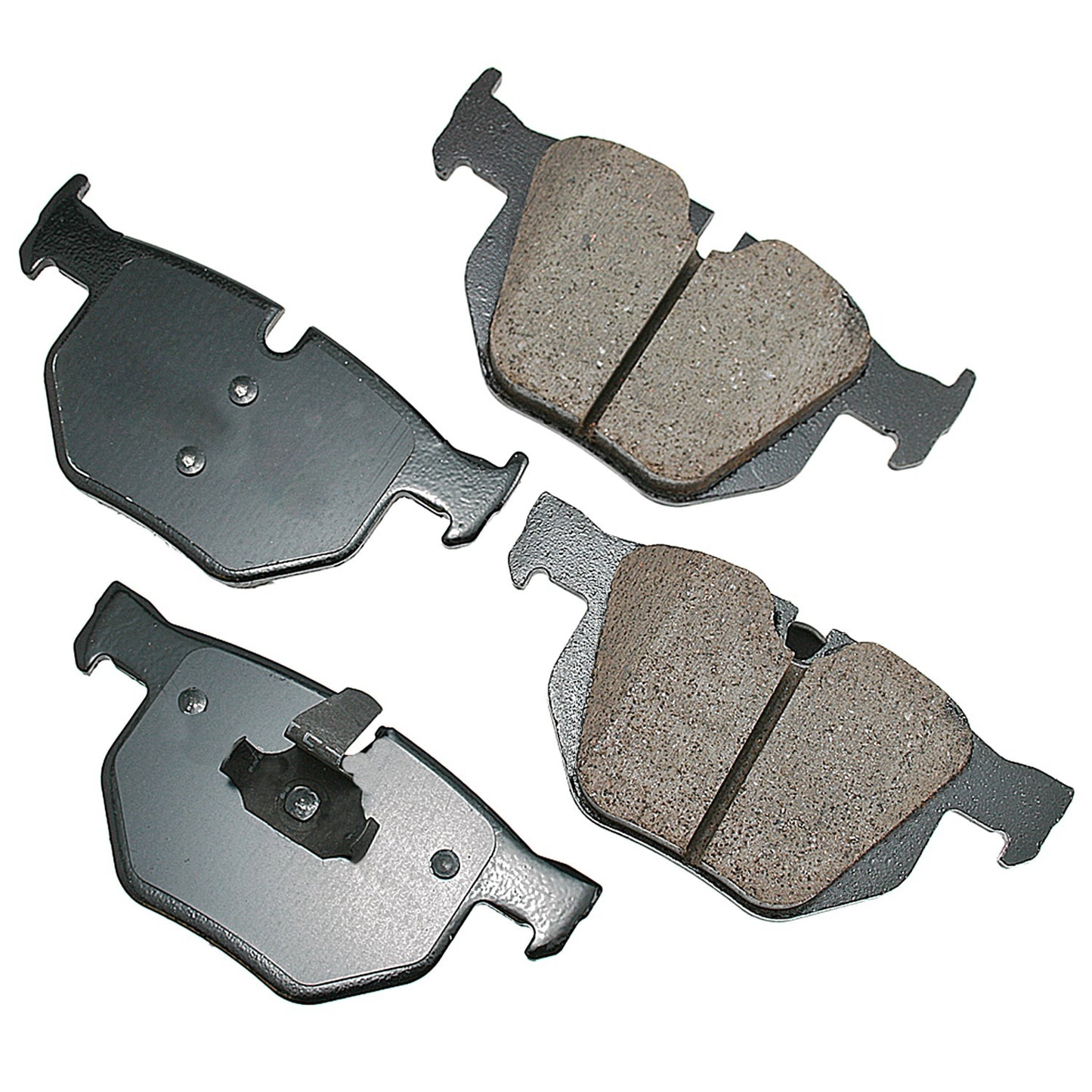 Akebono Brake Corporation Brake Pads - Euro Ultra-Premium - Rear - 16.3 mm Thick - BMW X-Series 2007-19 - Set of 4