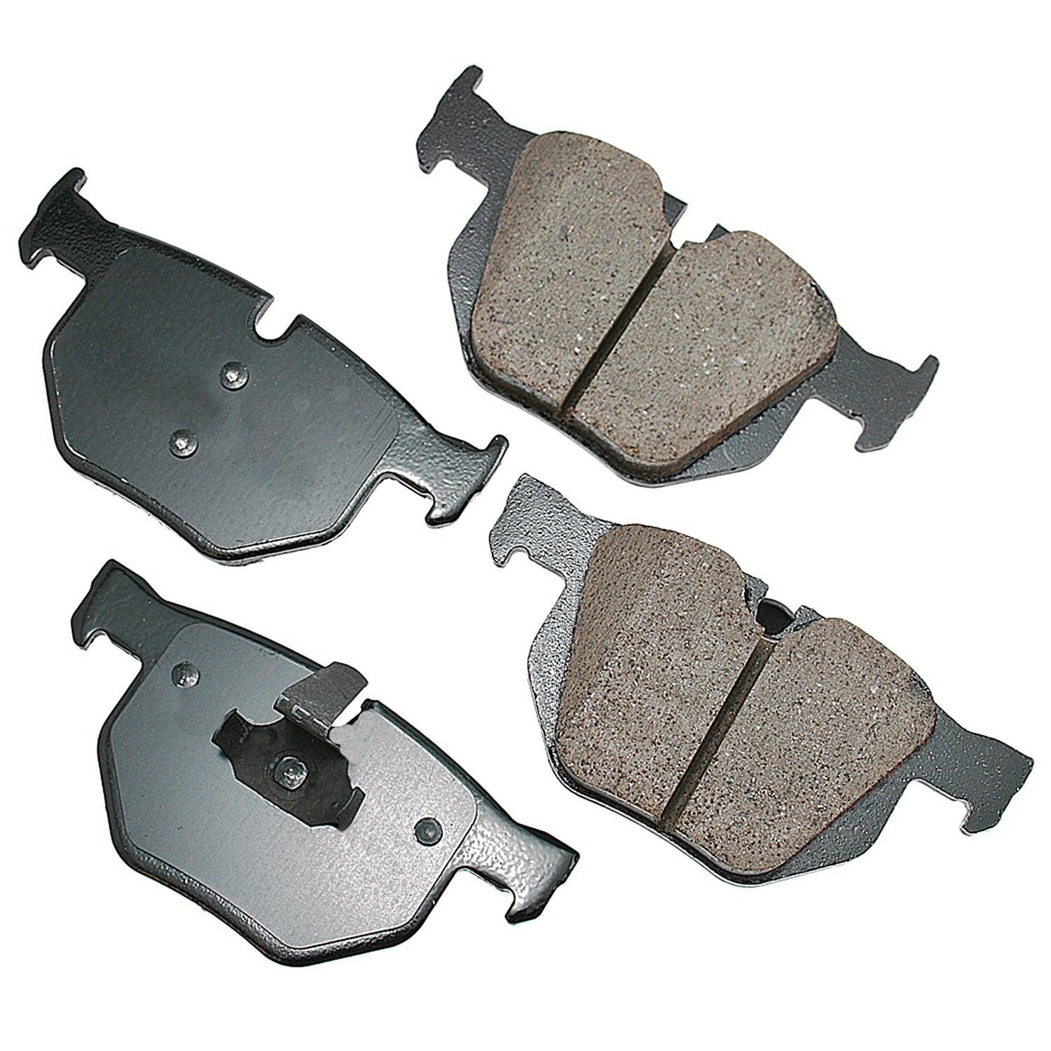 Akebono Brake Corporation Brake Pads - Euro Ultra-Premium - Rear - 16.3 mm Thick - BMW X-Series 2007-19 - Set of 4