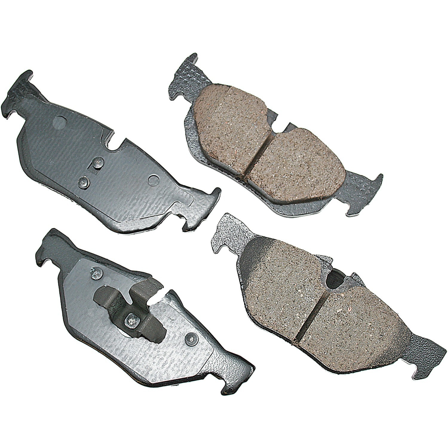 Akebono Brake Corporation Brake Pads - Euro Ultra-Premium - Rear - 16.2 mm Thick - BMW 128i 2008-13 / 3-Series 2006-13