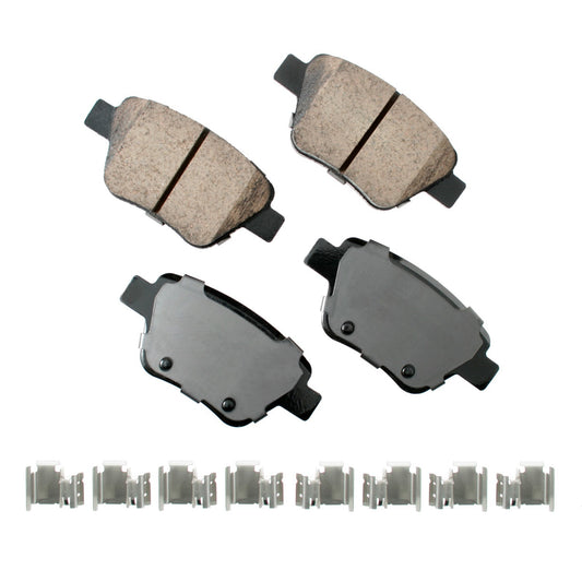 Akebono Brake Corporation Brake Pads - Euro Ultra-Premium - Rear - Audi Quattro 2010-13 - Set of 4
