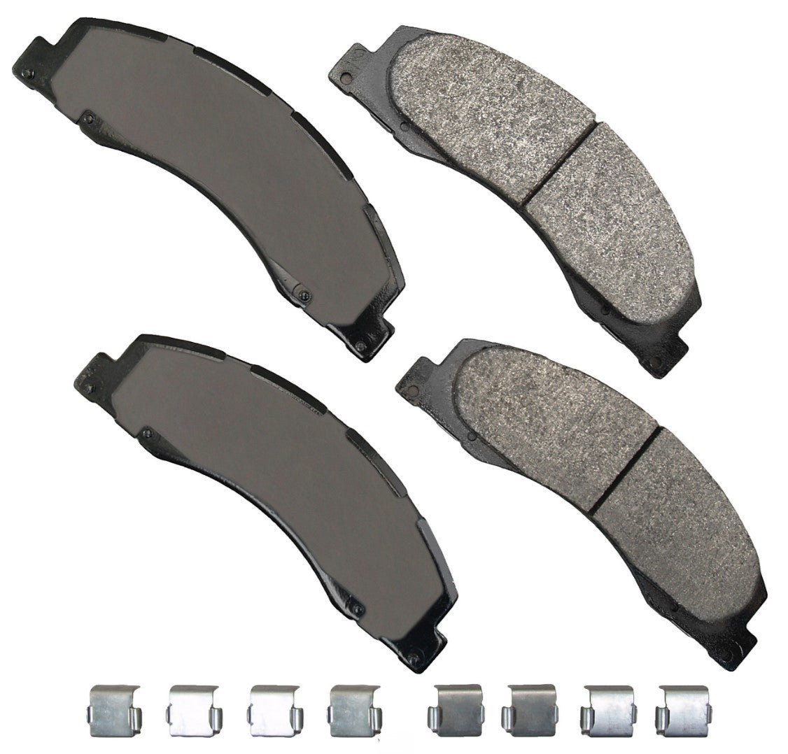 Akebono Brake Corporation Brake Pads - Severe Duty - Front - Ford Fullsize Van 2008-24 - Set of 4