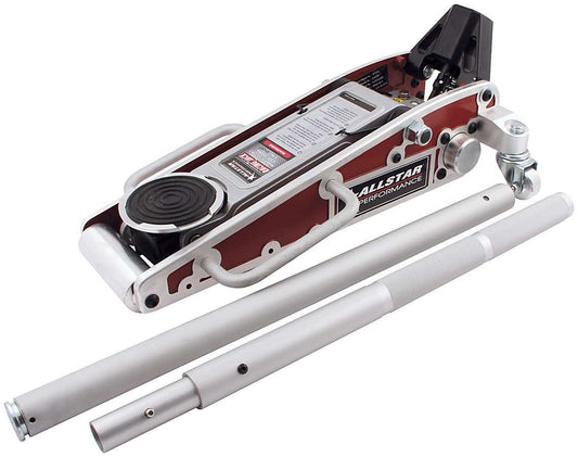 Allstar Performance Floor Jack - 3 Pump - Aluminum - Red Anodized - Each