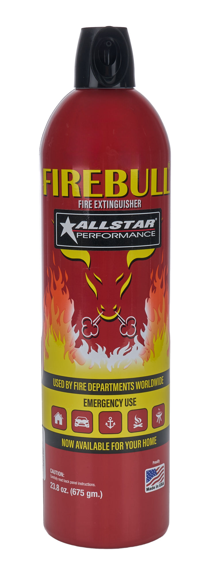 Allstar Performance Fire Extinguisher - Wet Chemical - Class AB - 1:B Rated - 23.8 oz - Steel - Red - Each