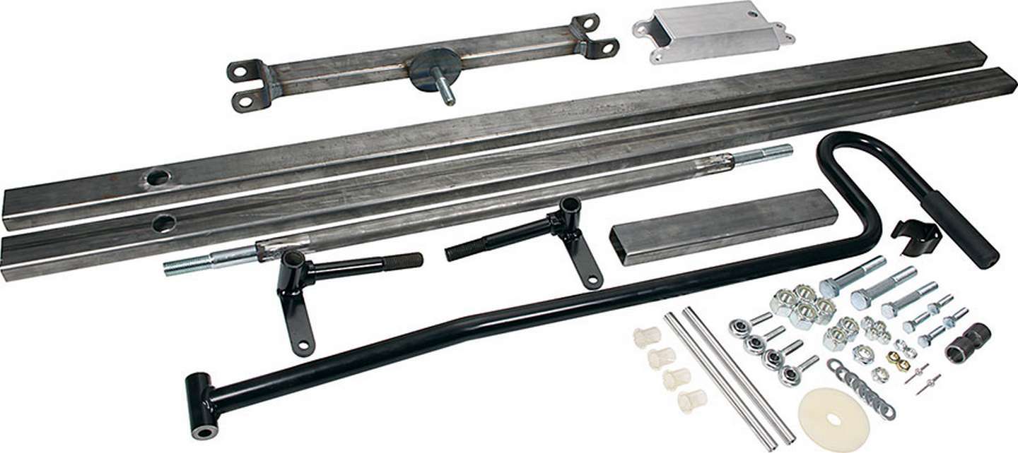 Allstar Performance Pit Cart Chassis - 1 x 2 in Steel - Axles / Handle - Kit