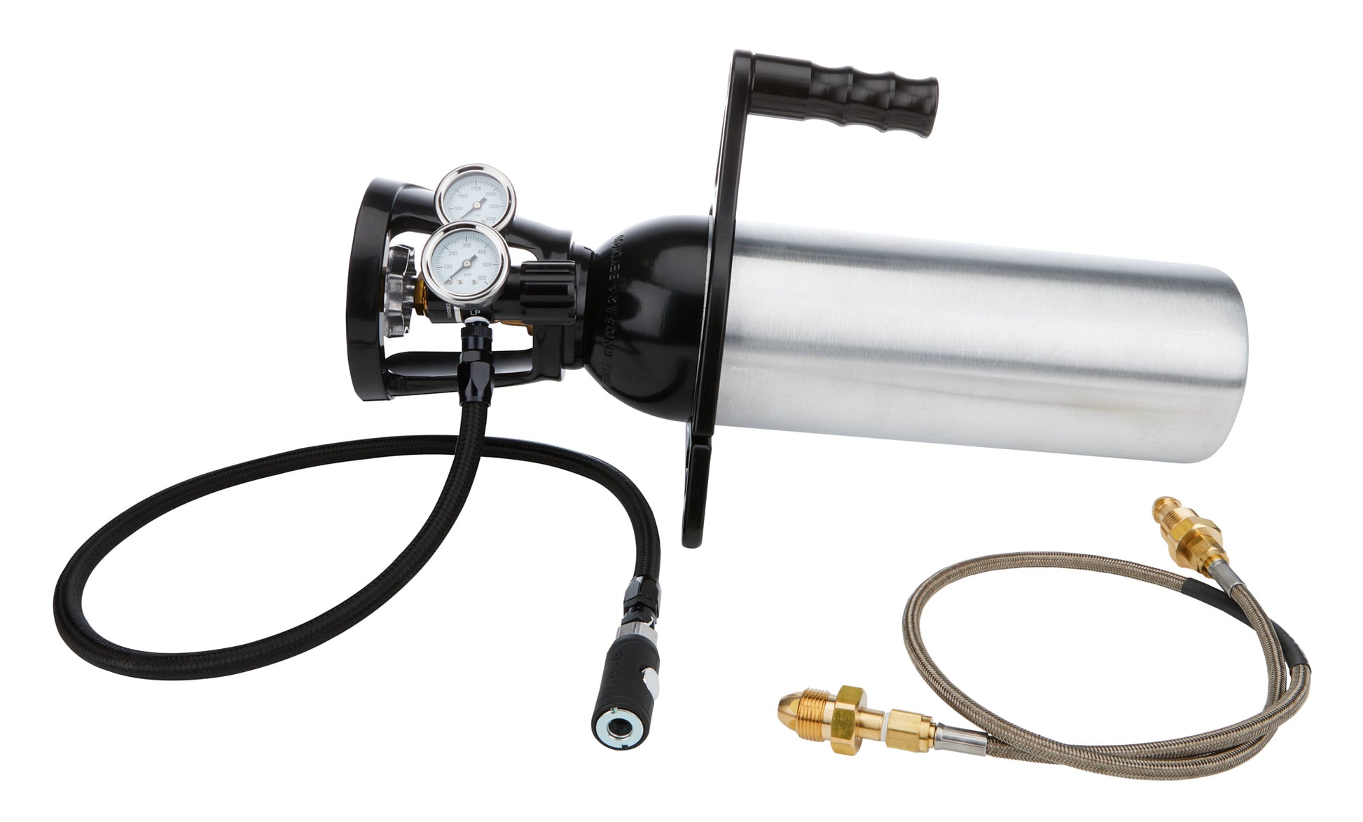 Allstar Performance Compressed Nitrogen Tank - Portable - Regulator / Gauge / Bracket / Hose Included - Aluminum -