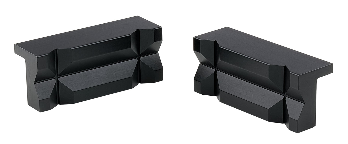 Allstar Performance Vise Insert - Vise Jaws - 4 in - Aluminum - Black Anodized - Pair