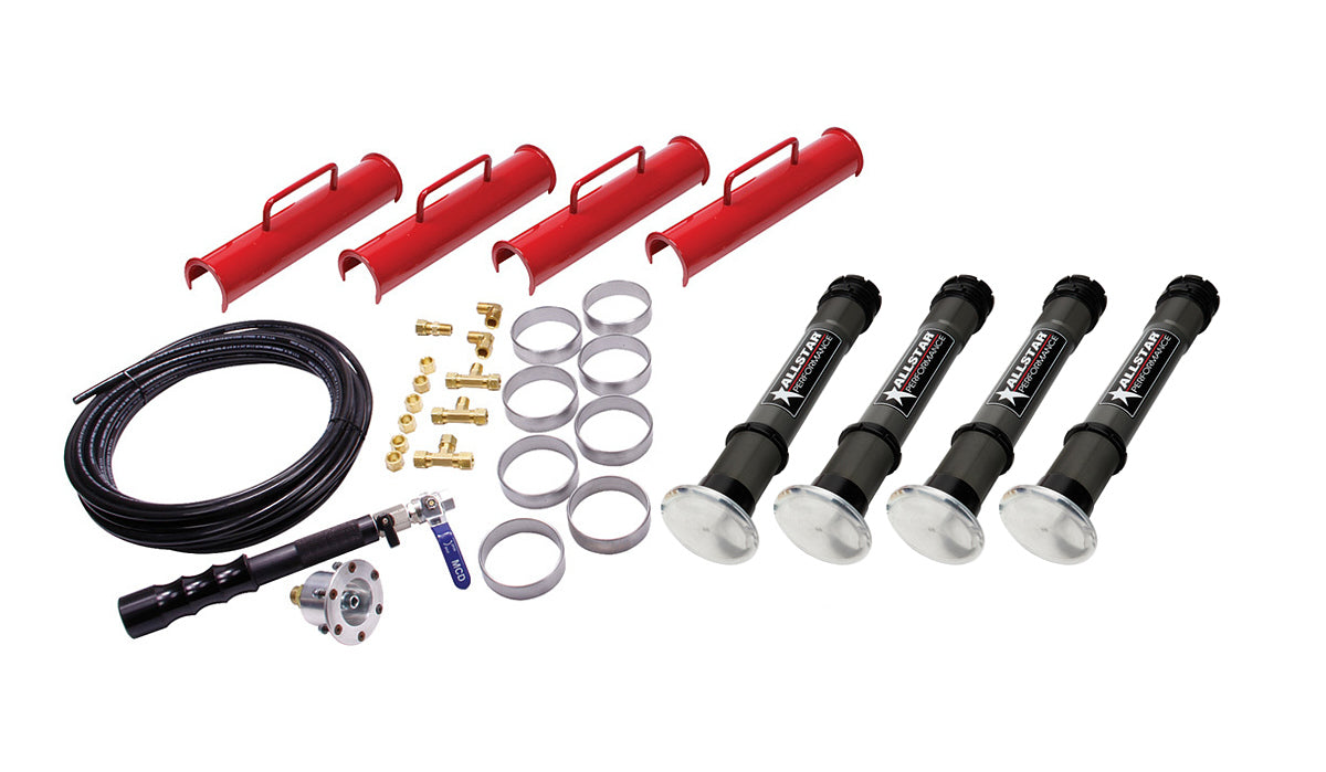 Allstar Performance Air Jack Kit - 15.25 in Lift - 3000 lb Max - Dirt Foot - Aluminum - Kit
