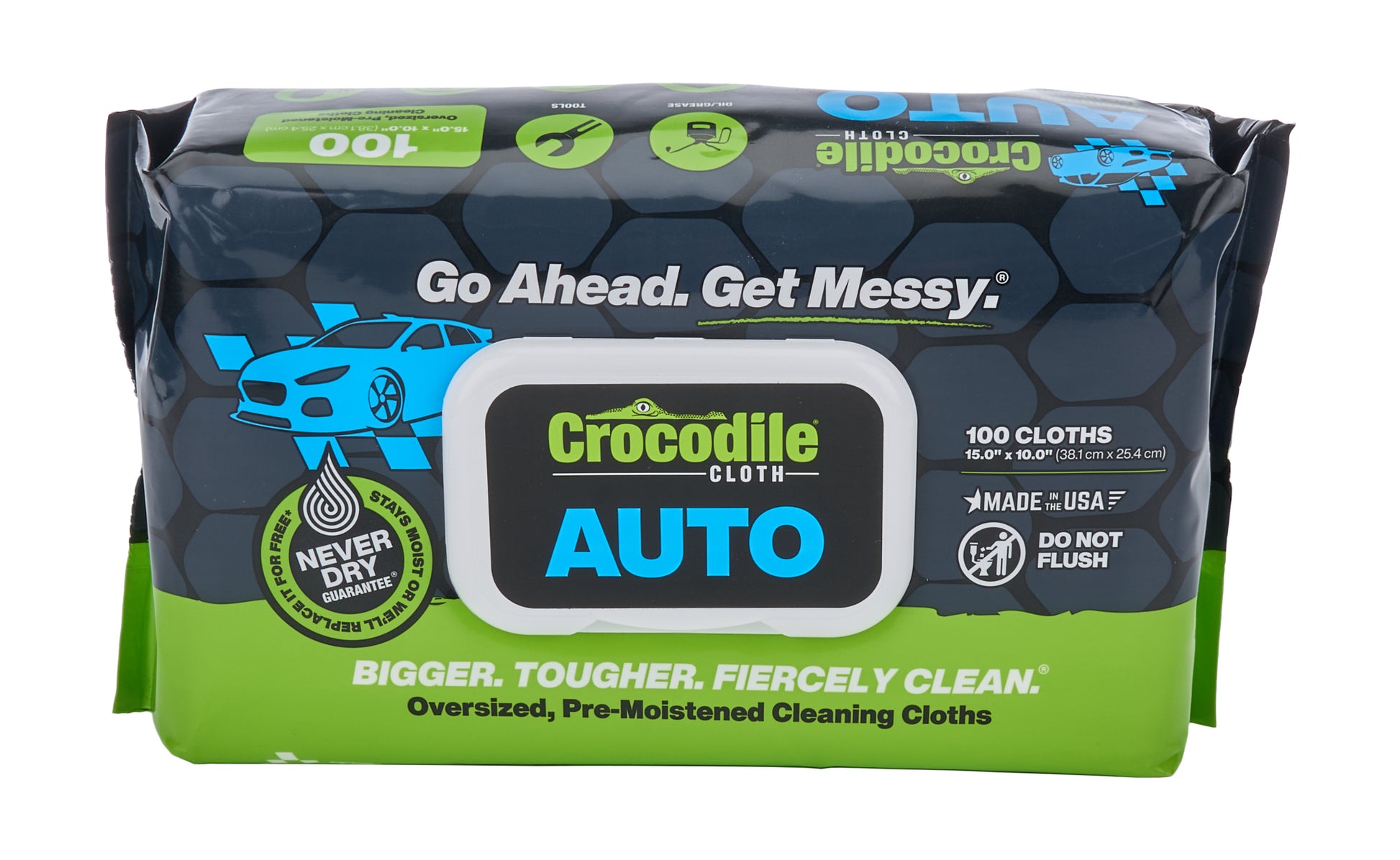 Allstar Performance Cleaning Wipes - Crocodile Cloth Auto - 15 x 10 in - Premoistened - Resealable - Set of 100