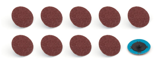Allstar Performance Sanding Disc - Twist-Lock - 2 in OD - 25000 RPM - 36 Grit - Aluminum Oxide - Set of 10