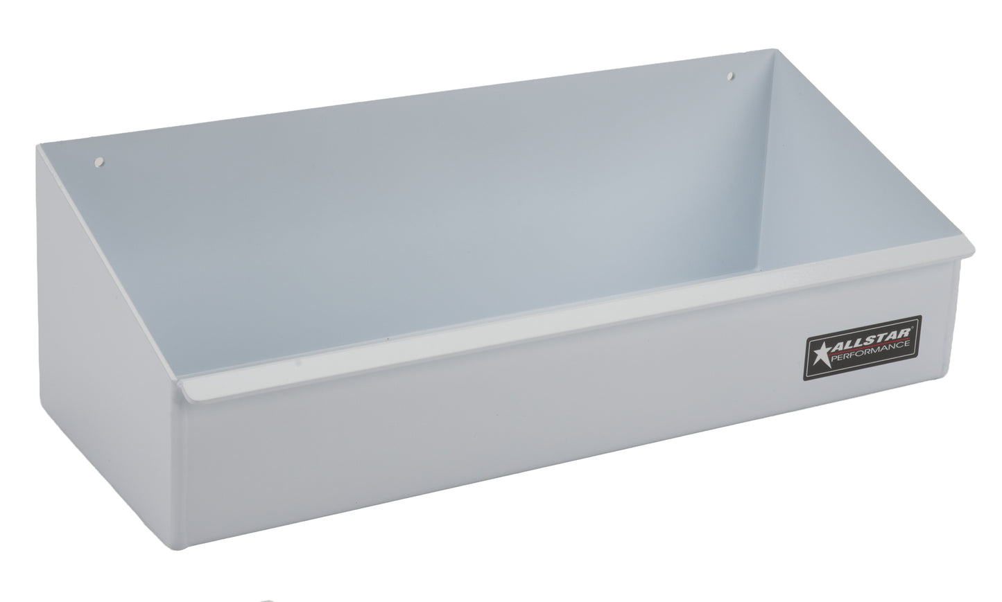 Allstar Performance Oil Bottle Holder - 16 in Long - 6 in Deep - Aluminum - White Powder Coat - Each