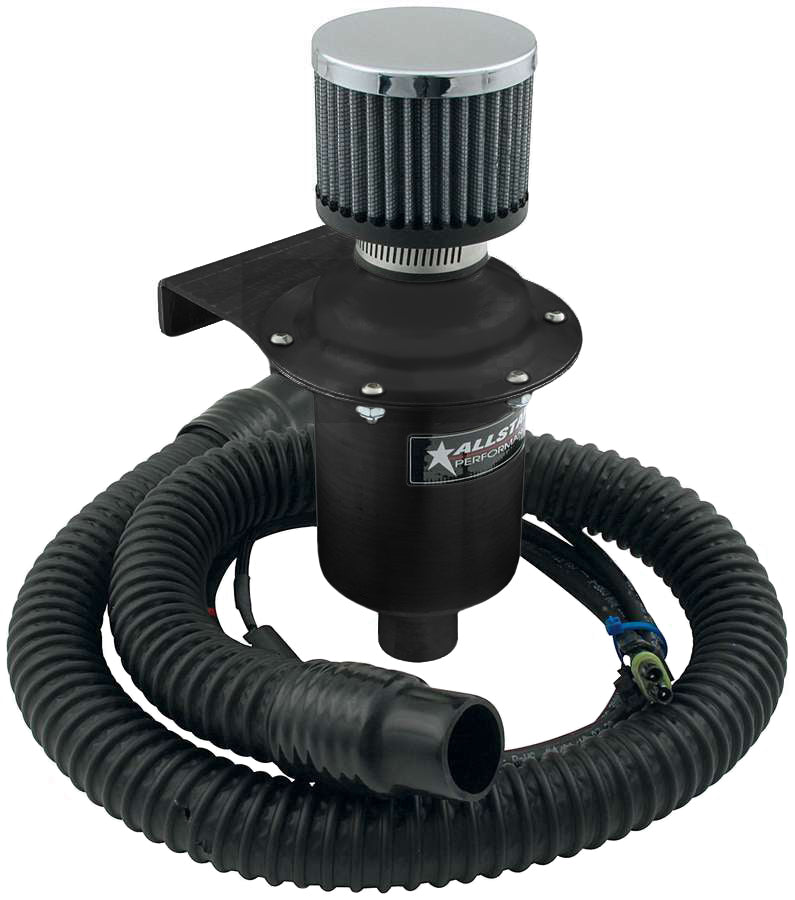 Allstar Performance Helmet Air System - Remote Mount - 4 ft Helmet Hose - 12-16V - 90 CFM - Black - Kit