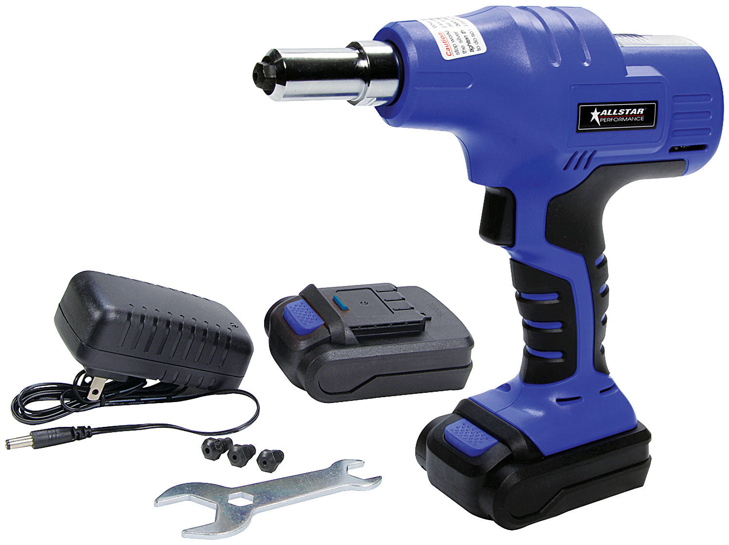 Allstar Performance Rivet Gun - Electric - 1/8 to 3/16 in OD Rivets - Cordless - Batteries / Carry Case / Charger /