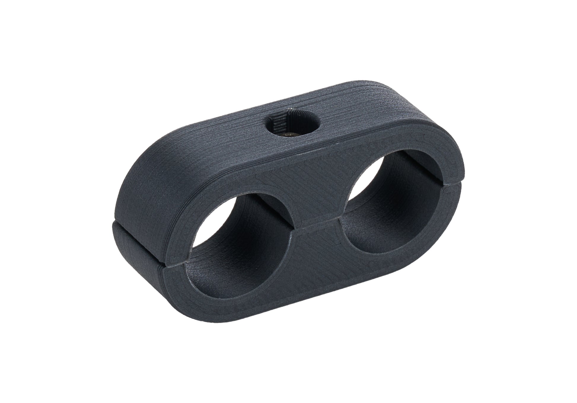 Allstar Performance Hose / Tube Separators - Two 12 AN Holes - Plastic - Black - Each