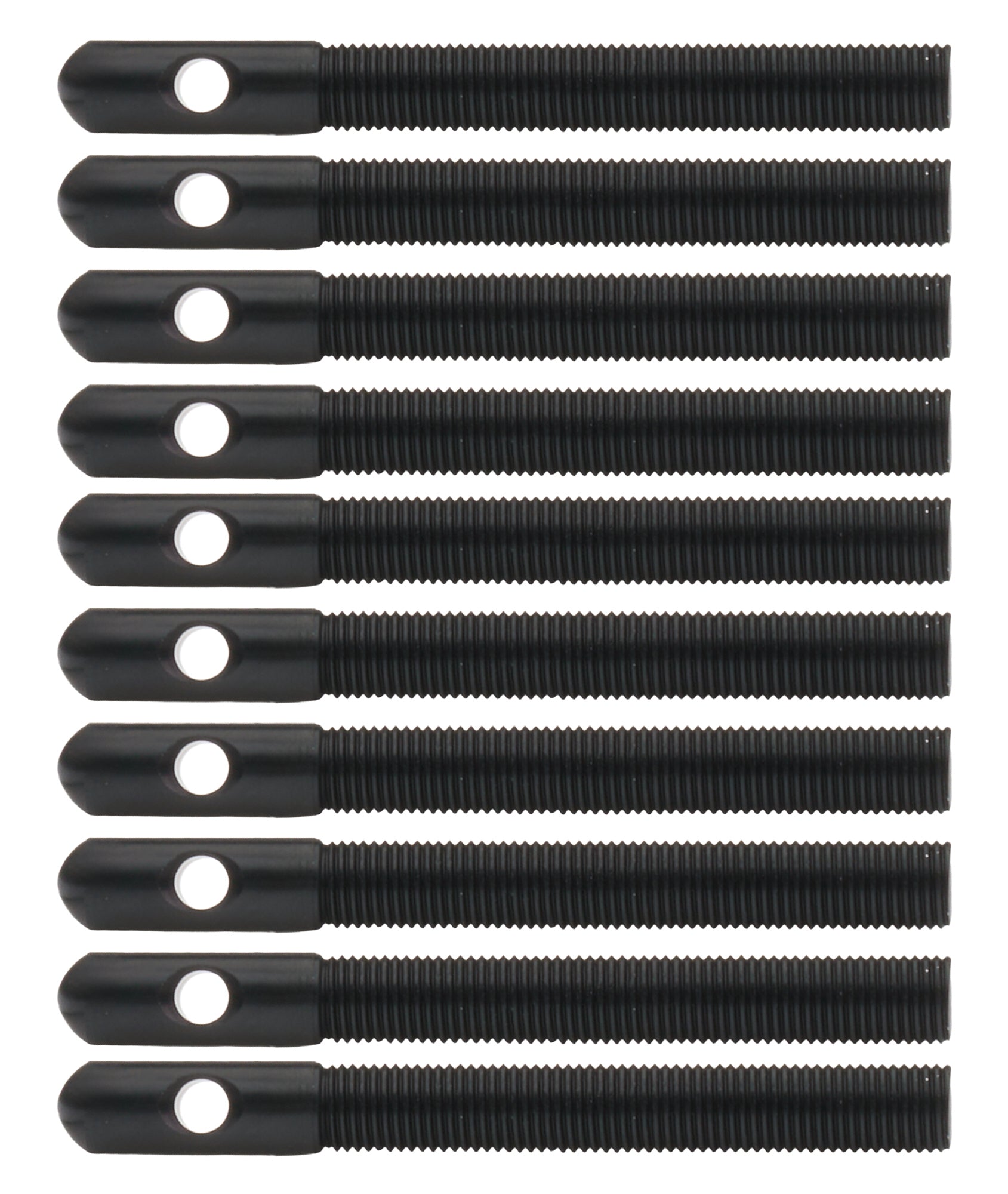 Allstar Performance Hood Pin - 0.375 in OD x 3.5 in Long - Aluminum - Black Anodized - Set of 10