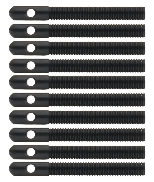 Allstar Performance Hood Pin - 0.375 in OD x 3.5 in Long - Aluminum - Black Anodized - Set of 10