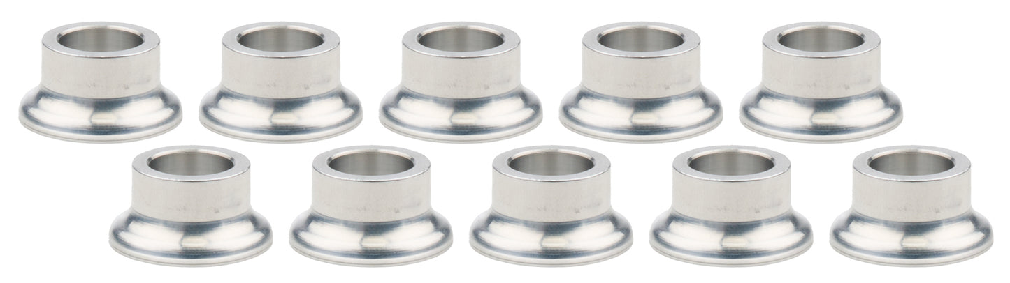 Allstar Performance Tapered Spacer - 1/2 in ID - 1/2 in Thick - Aluminum - Natural - Universal - Set of 10