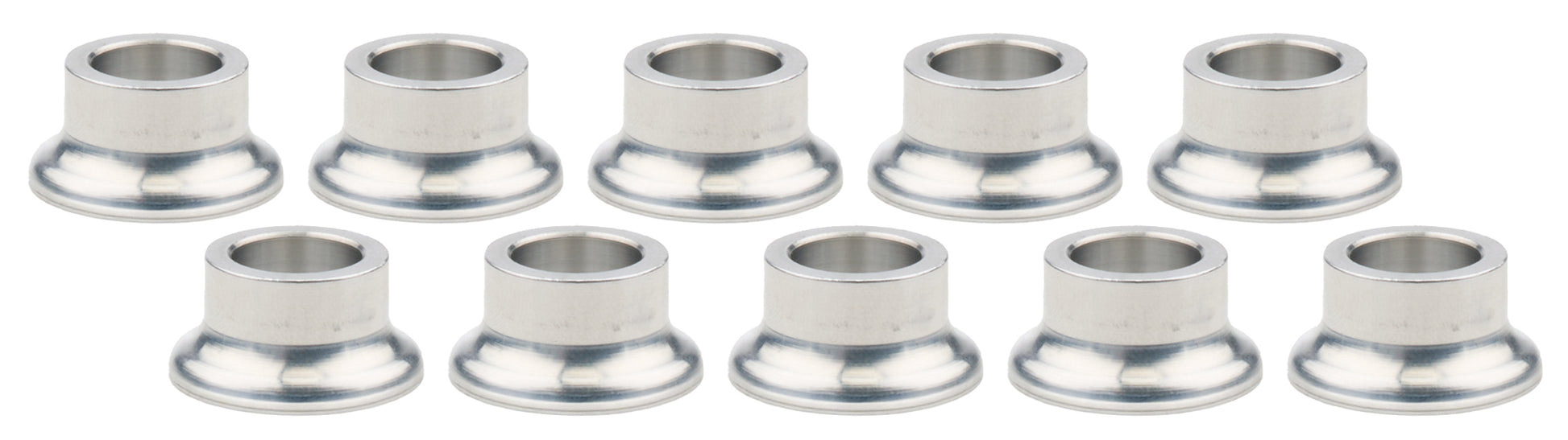 Allstar Performance Tapered Spacer - 1/2 in ID - 1/2 in Thick - Aluminum - Natural - Universal - Set of 10