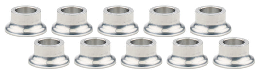 Allstar Performance Tapered Spacer - 1/2 in ID - 1/2 in Thick - Aluminum - Natural - Universal - Set of 10