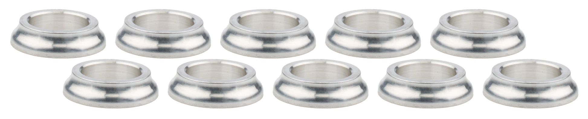 Allstar Performance Tapered Spacer - 5/8 in ID - 1/4 in Thick - Aluminum - Natural - Universal - Set of 10