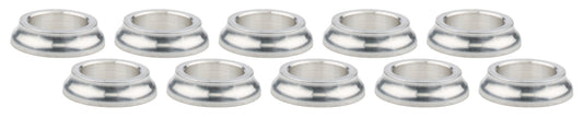 Allstar Performance Tapered Spacer - 5/8 in ID - 1/4 in Thick - Aluminum - Natural - Universal - Set of 10