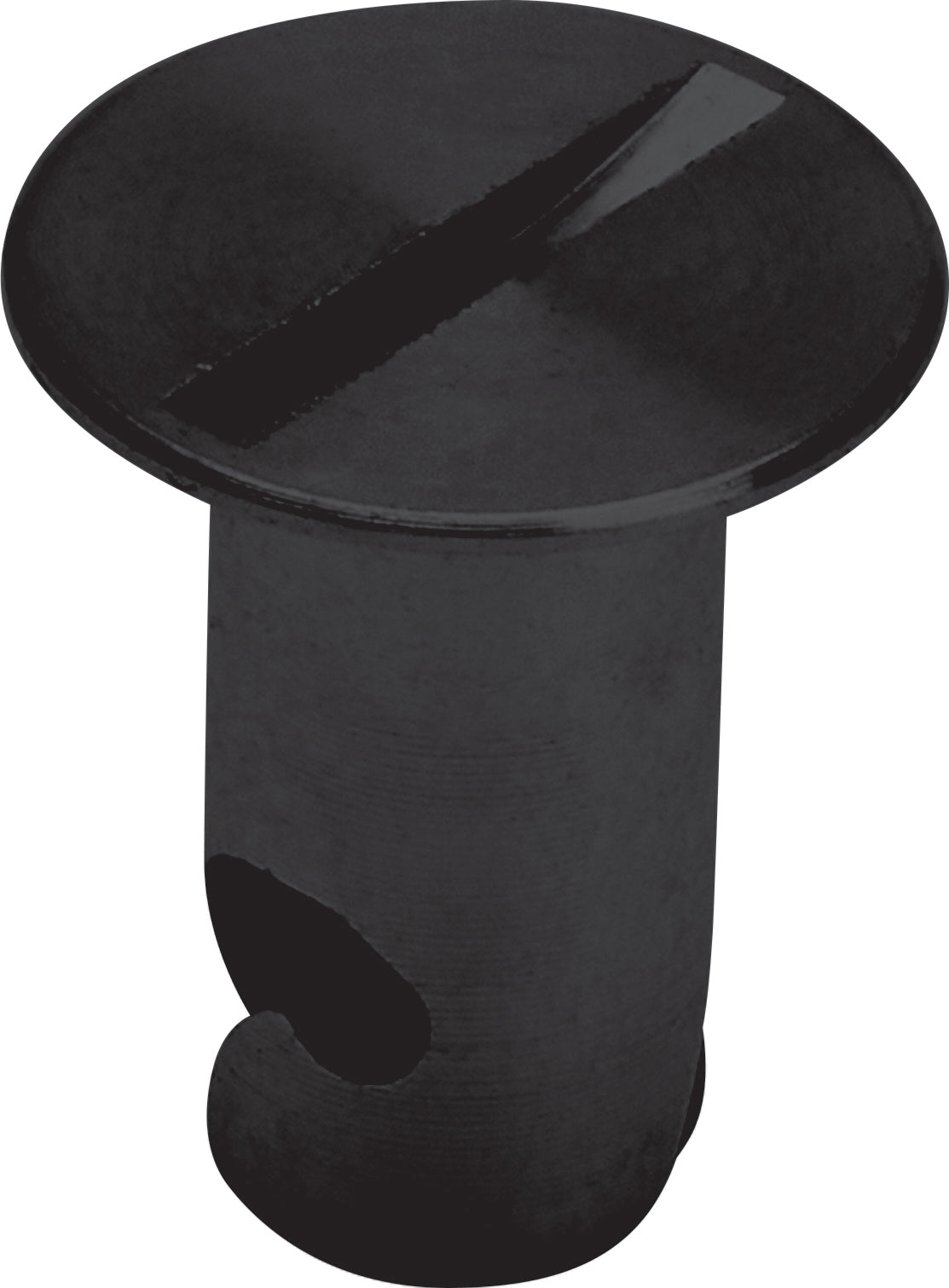 Allstar Performance Quick Turn Fastener - Flush Head - Slotted - 7/16 x 0.400 in Body - Aluminum - Black Anodized -