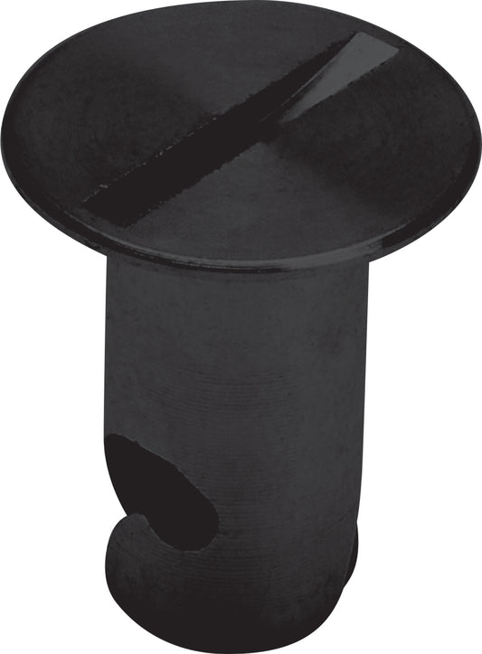 Allstar Performance Quick Turn Fastener - Flush Head - Slotted - 7/16 x 0.400 in Body - Aluminum - Black Anodized -