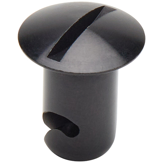 Allstar Performance Quick Turn Fastener - Oval Head - Slotted - 7/16 x 0.500 in Body - Aluminum - Black Anodized - Set