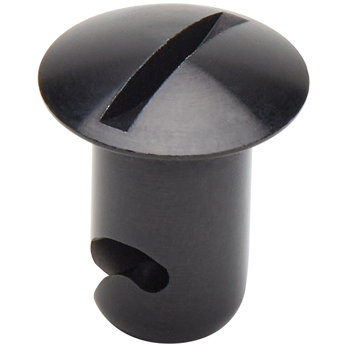 Allstar Performance Quick Turn Fastener - Oval Head - Slotted - 7/16 x 0.600 in Body - Aluminum - Black Anodized - Set