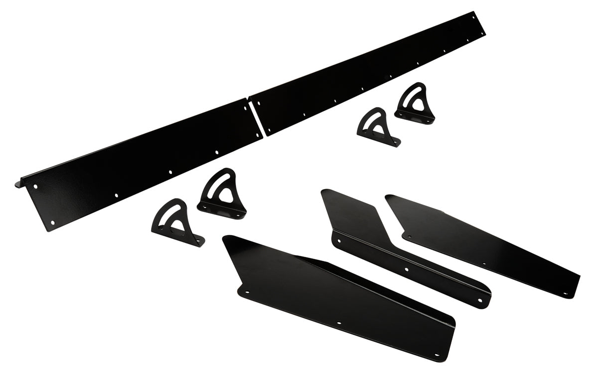 Allstar Performance Spoiler - 67 x 3 in - 2-Piece - Aluminum - Black Powder Coat - Kit