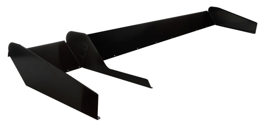 Allstar Performance Spoiler - 72 x 8 in - Adjustable - 2-Piece - Aluminum - Black Powder Coat - Dirt Late Model - Kit