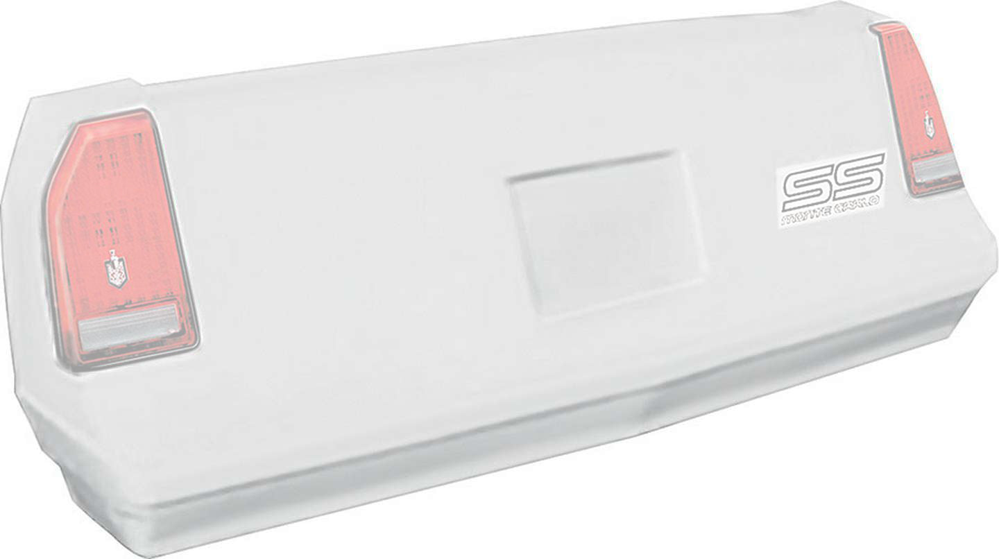 Allstar Performance Bumper Cover - 2-Piece Complete - Rear - Plastic - White - Chevy Monte Carlo SS 1983-88 - Kit
