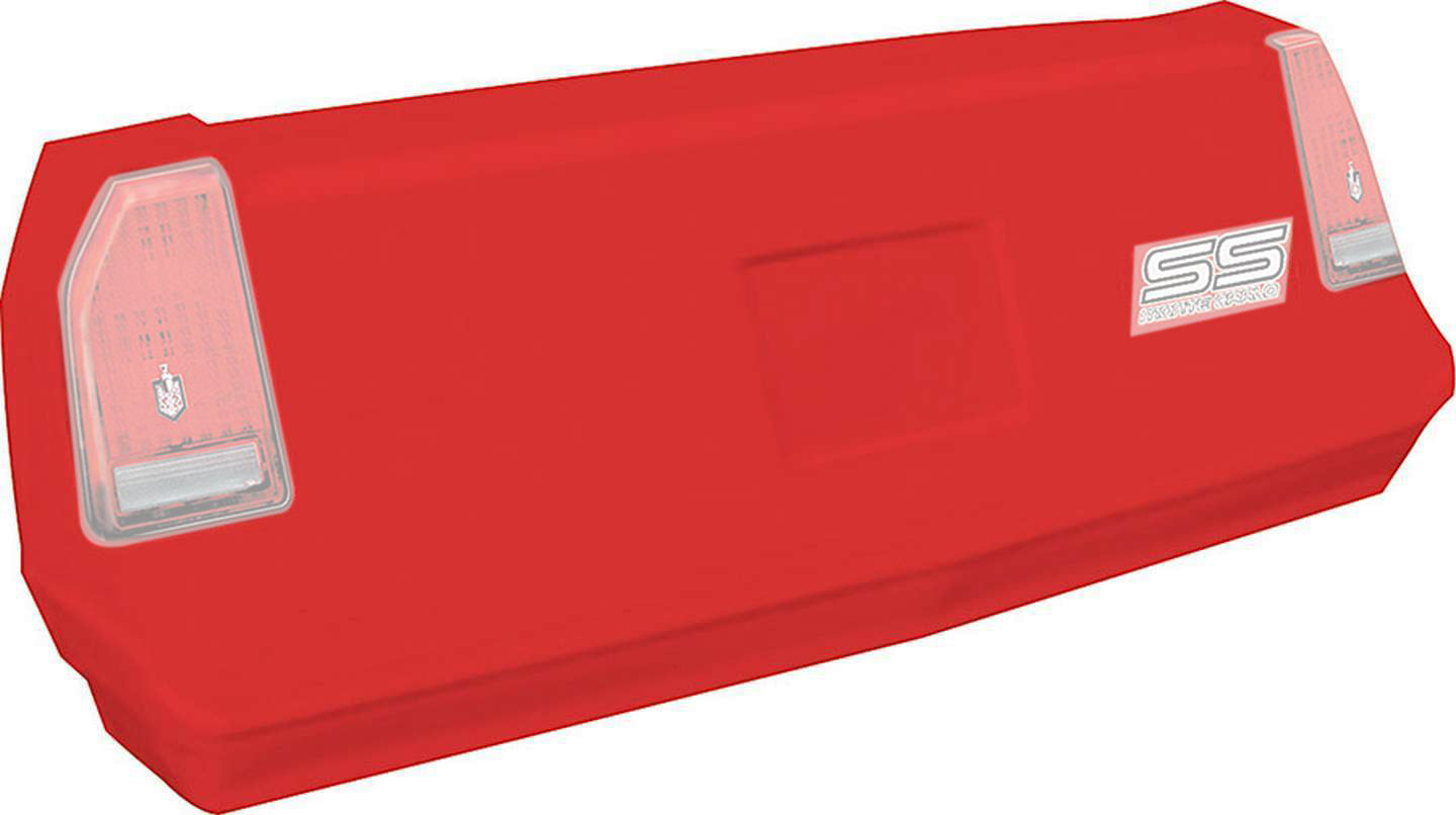 Allstar Performance Bumper Cover - 2-Piece Complete - Rear - Plastic - Red - Chevy Monte Carlo SS 1983-88 - Kit