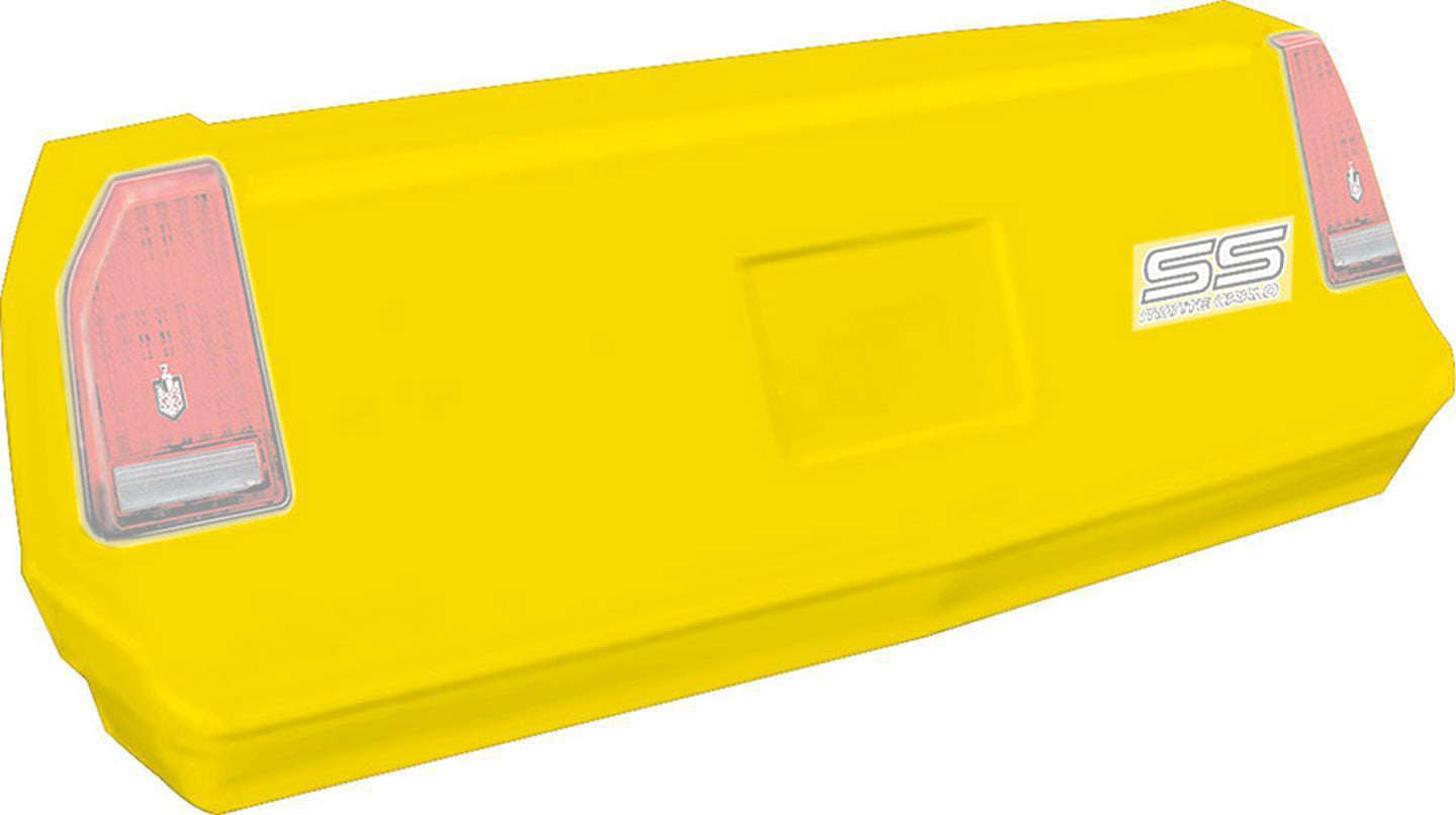 Allstar Performance Bumper Cover - 2-Piece Complete - Rear - Plastic - Yellow - Chevy Monte Carlo SS 1983-88 - Kit