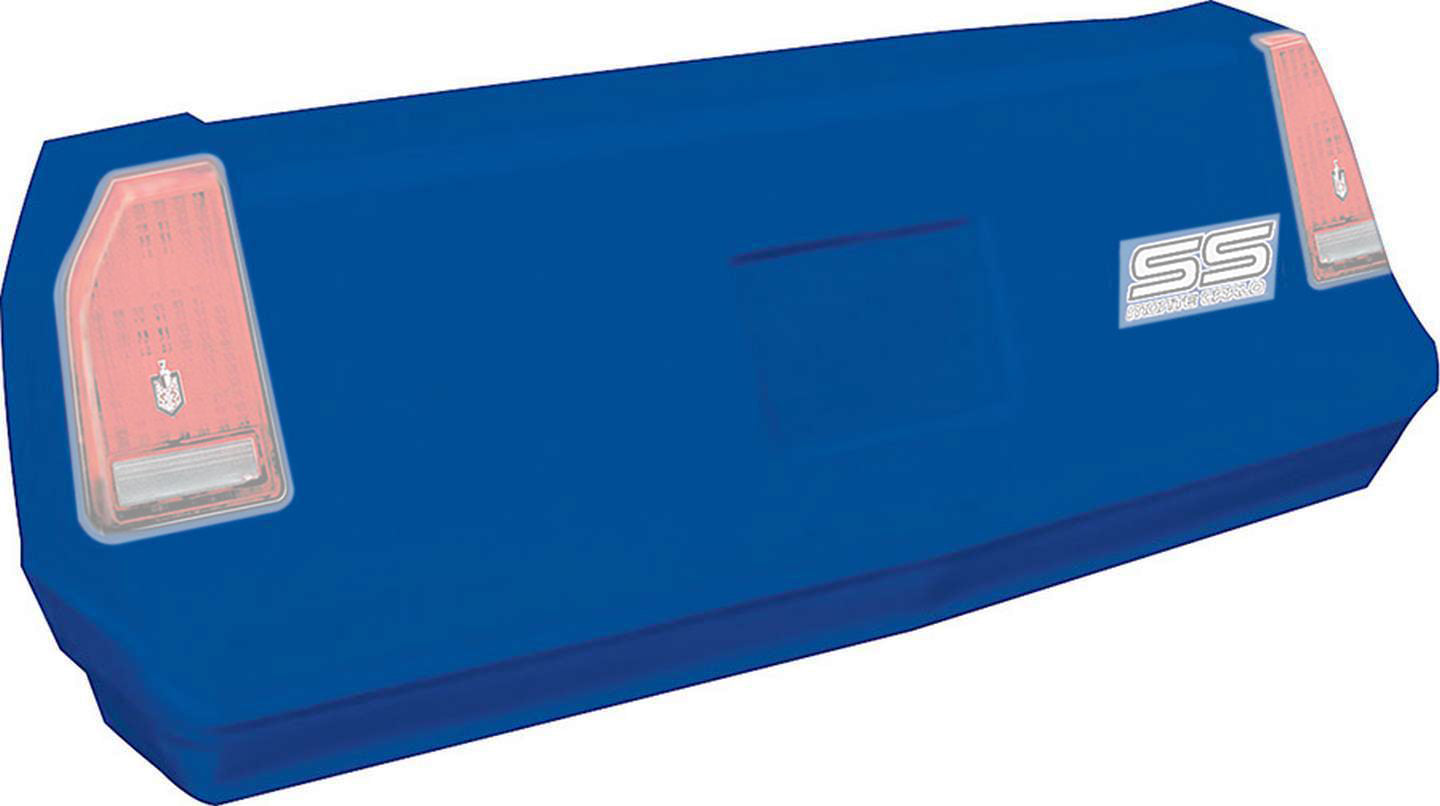 Allstar Performance Bumper Cover - 2-Piece Complete - Rear - Plastic - Chevron Blue - Chevy Monte Carlo SS 1983-88 - Kit