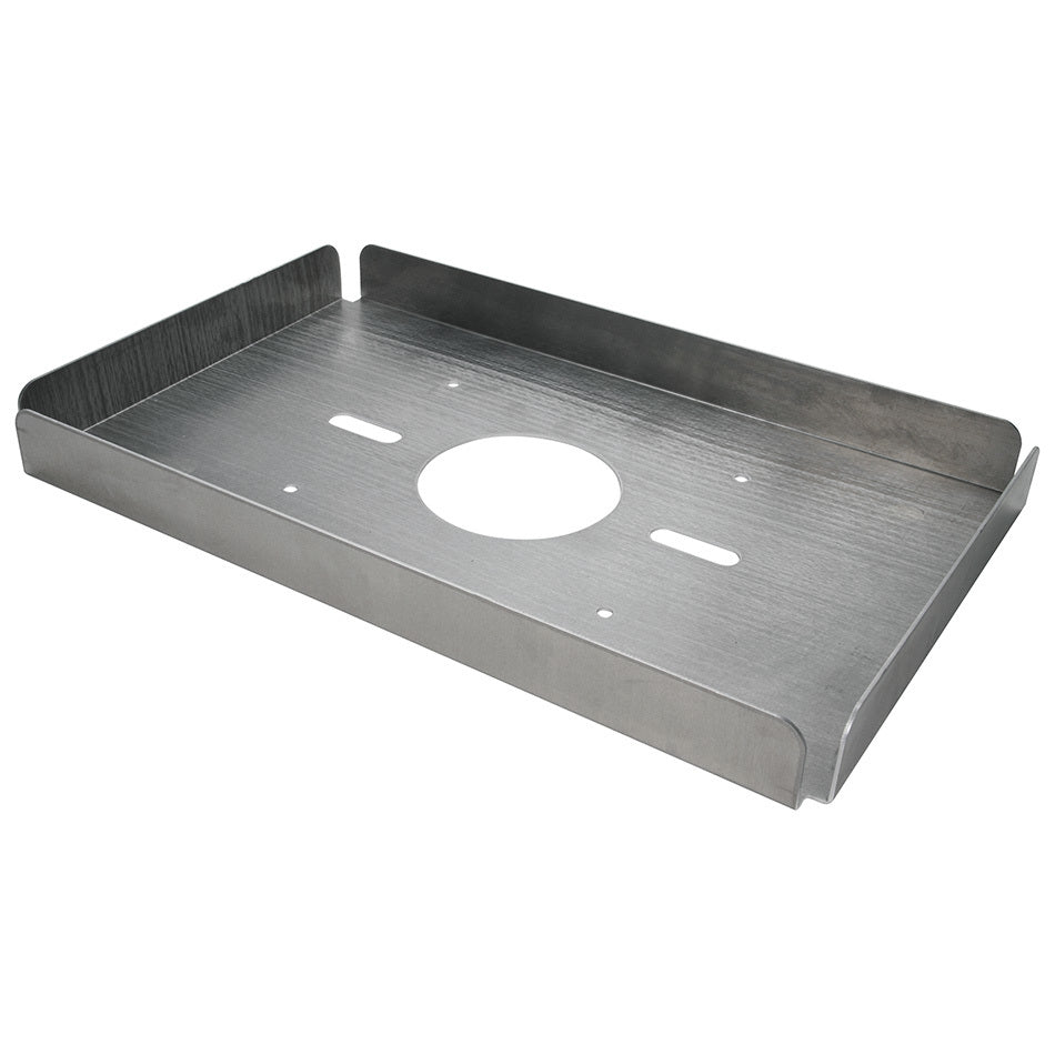 Allstar Performance Scoop Tray - 2 in Tall - 21.5 in Long - 13.375 in Wide - Flat - Aluminum - Natural - Square Bore