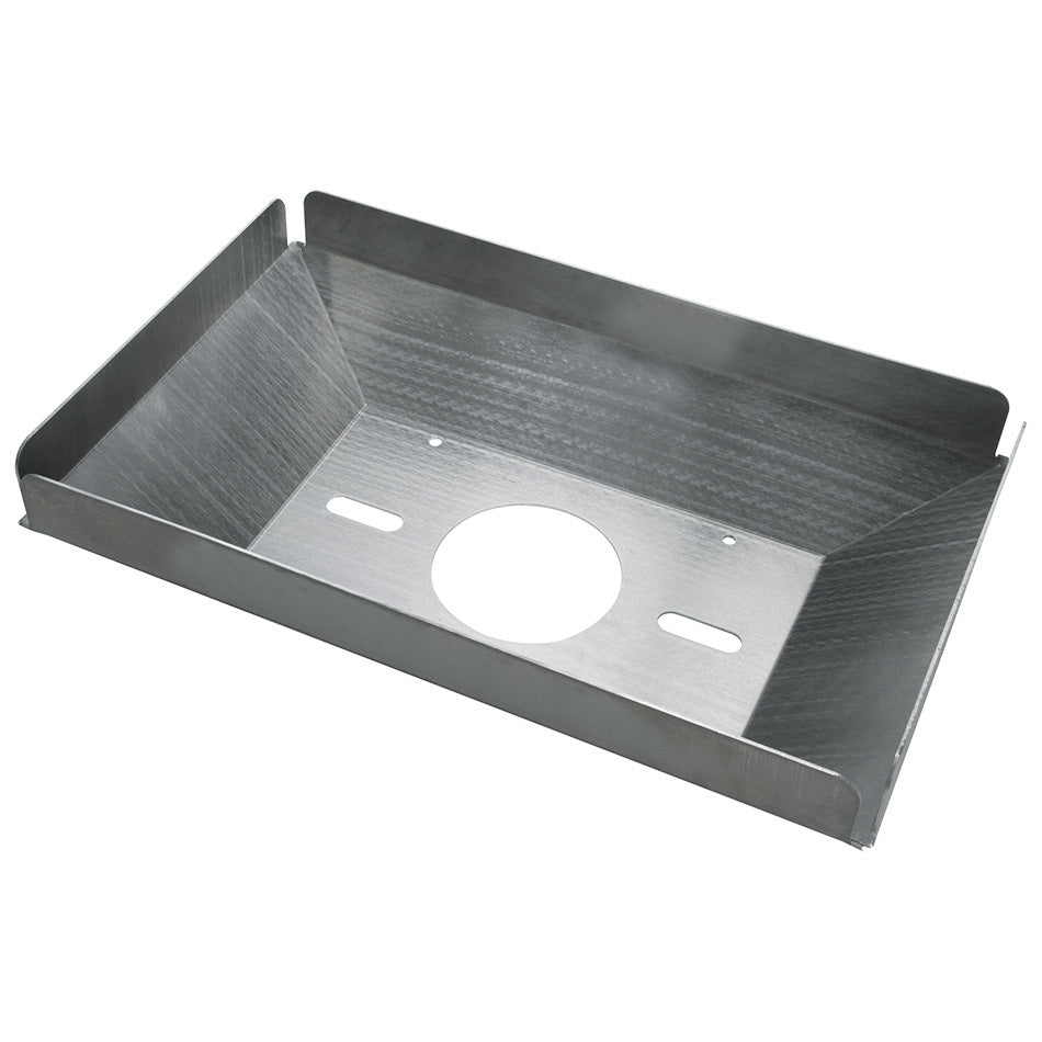 Allstar Performance Scoop Tray - 5 in Tall - 21.5 in Long - 13.375 in Wide - Raised - Aluminum - Natural - Square Bore