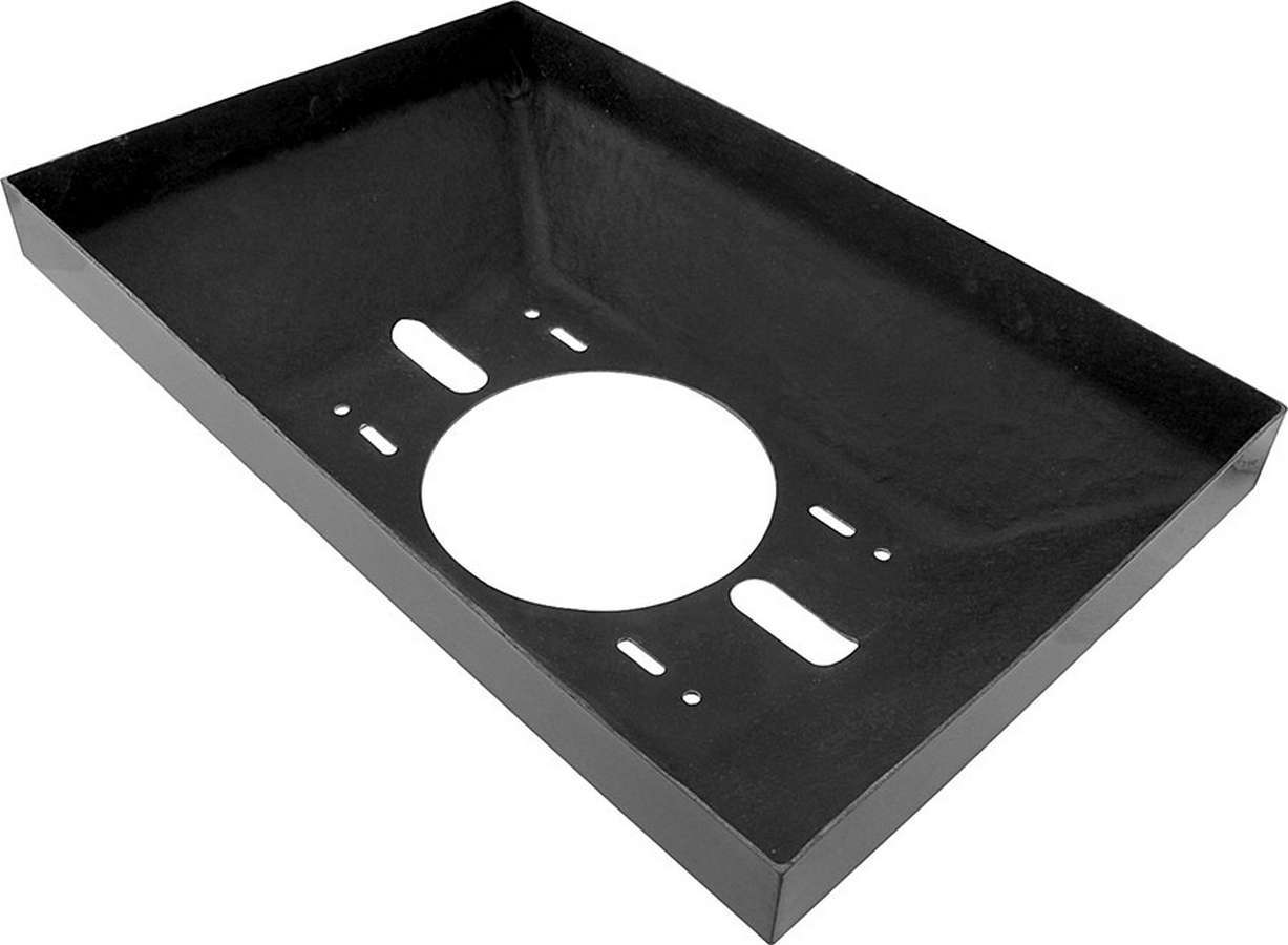 Allstar Performance Scoop Tray - 3 in Tall - 21.625 in Long - 13.5 in Wide - Fiberglass - Black - Dominator Flange -