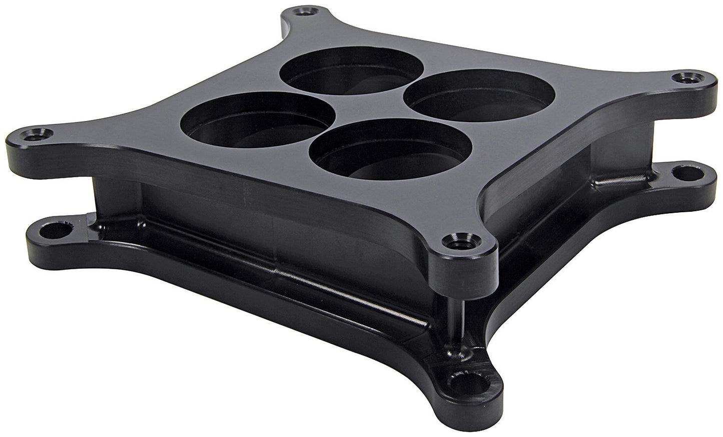 Allstar Performance Carburetor Spacer - Angled - 2 in Thick - 4 Hole - Square Bore - Aluminum - Black Anodized - Each