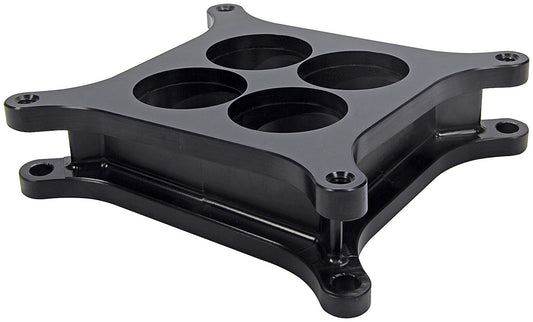Allstar Performance Carburetor Spacer - Angled - 2 in Thick - 4 Hole - Square Bore - Aluminum - Black Anodized - Each