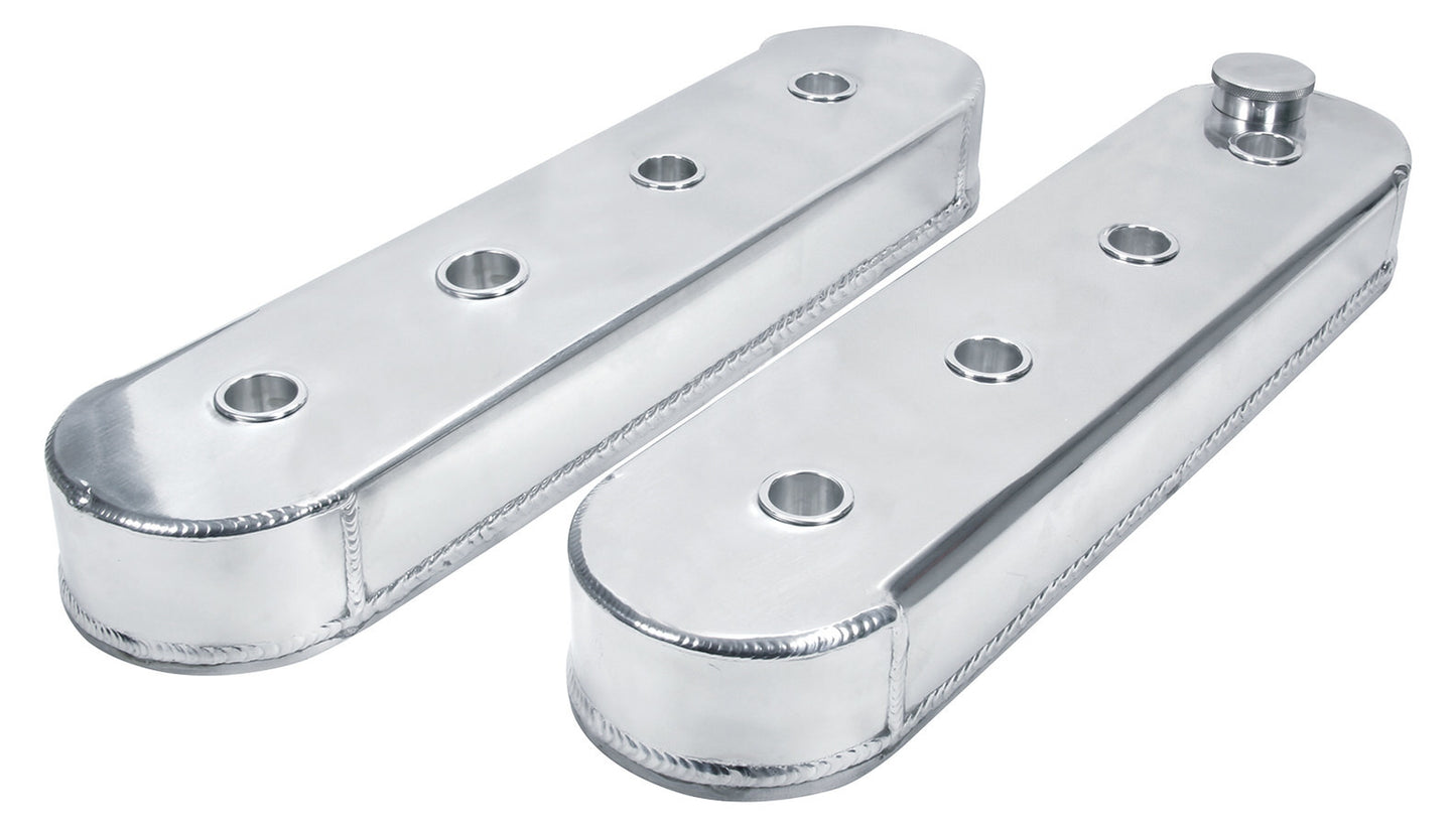 Allstar Performance Valve Cover - Tall - Fabricated Aluminum - Natural - GM LS-Series - Pair