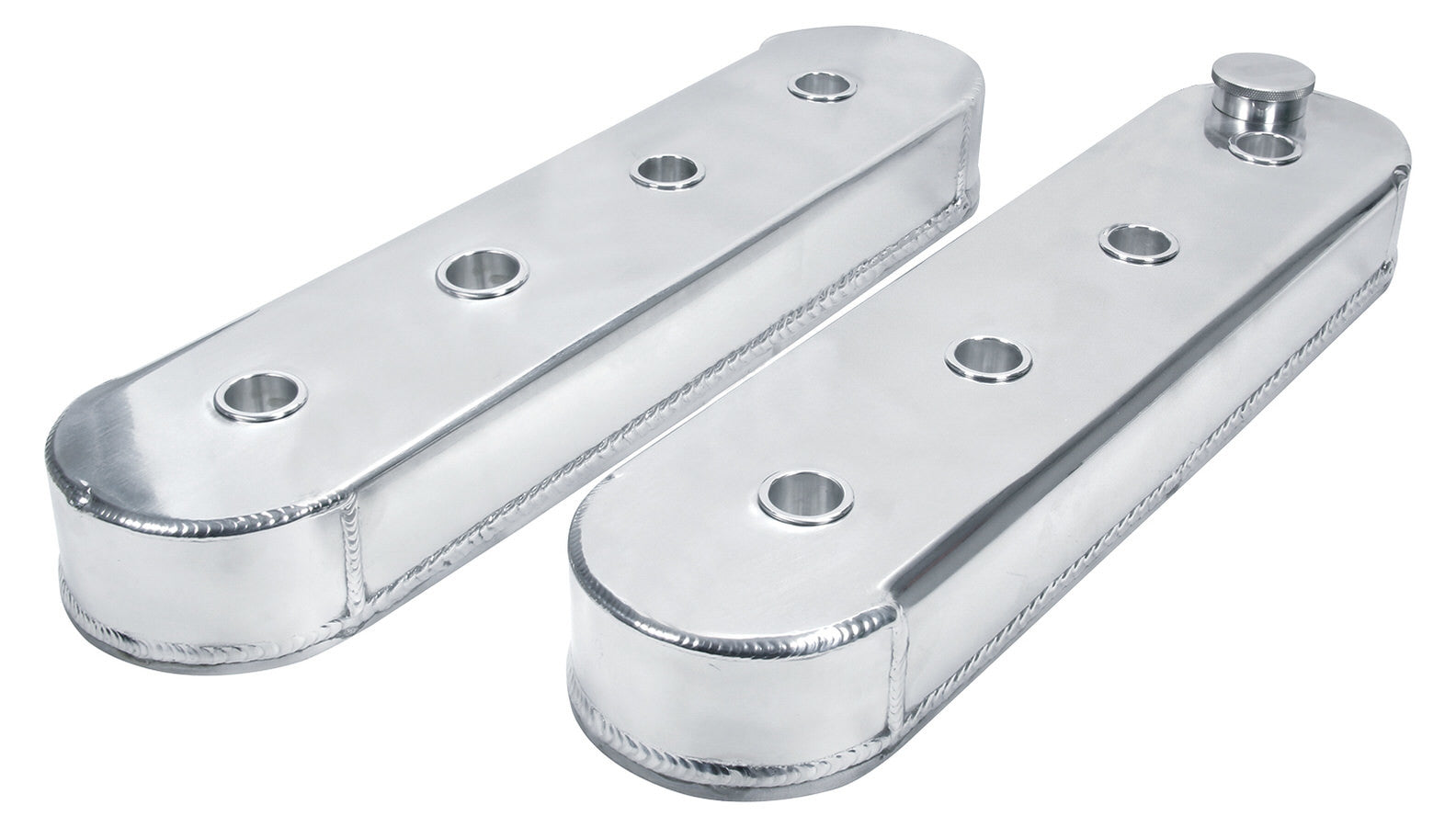 Allstar Performance Valve Cover - Tall - Fabricated Aluminum - Natural - GM LS-Series - Pair