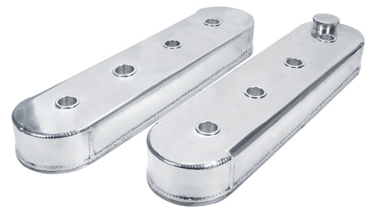 Allstar Performance Valve Cover - Tall - Fabricated Aluminum - Natural - GM LS-Series - Pair