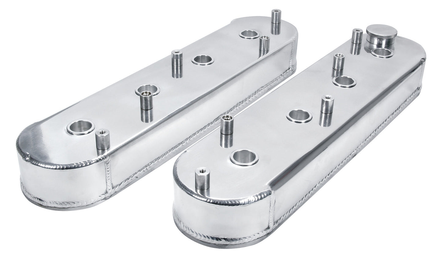 Allstar Performance Valve Cover - Tall - Coil Mounts - Fabricated Aluminum - Natural - GM LS-Series - Pair