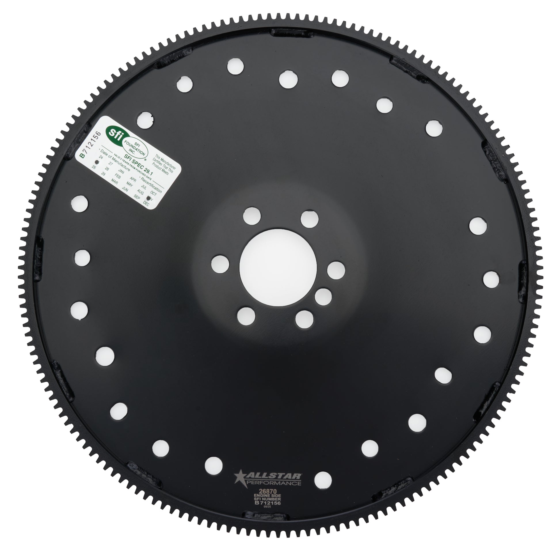 Allstar Performance Flexplate - Premium - 168 Tooth - SFI 29.1 - Steel - Internal Balance - 1-Piece Seal - GM