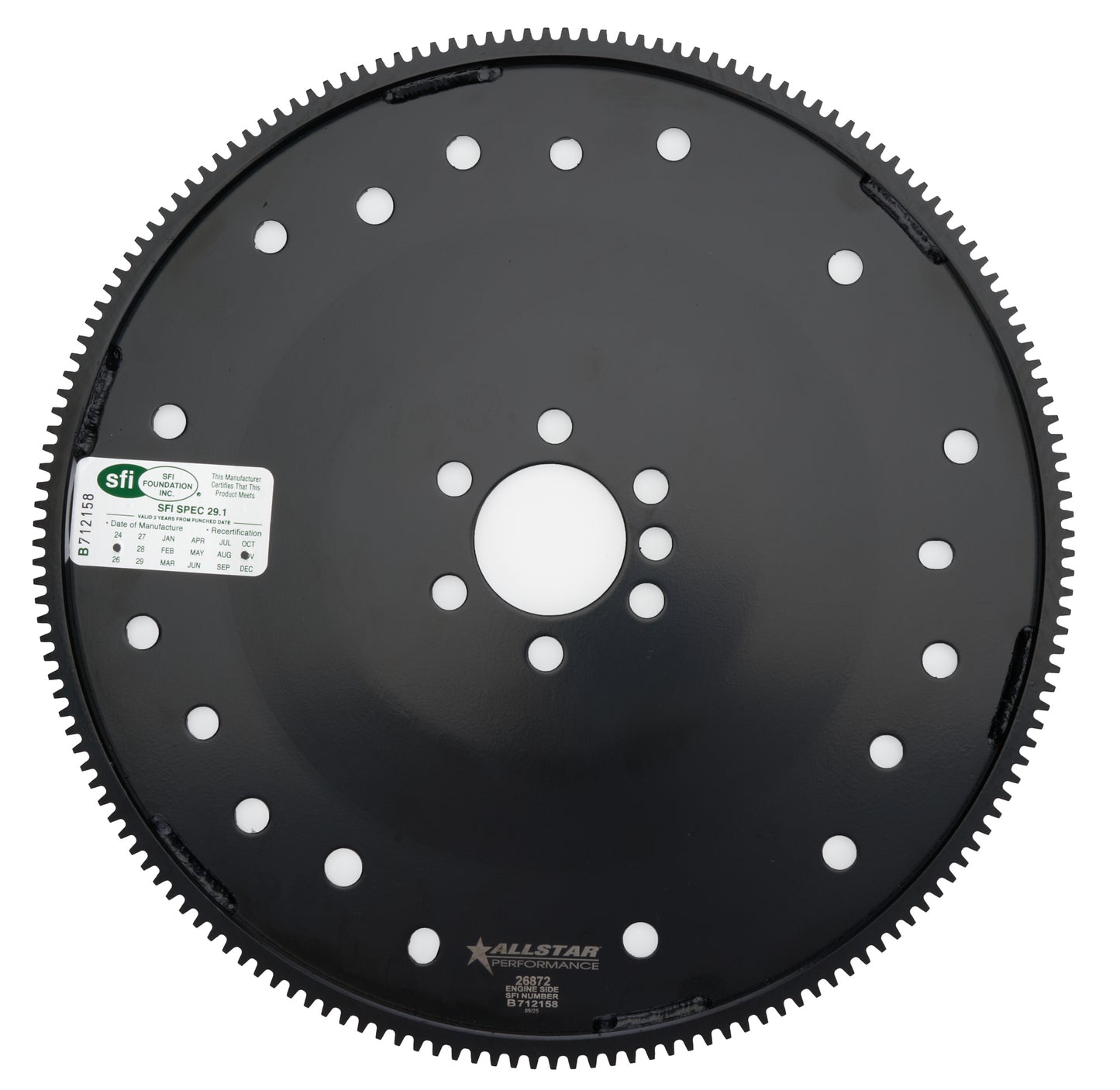 Allstar Performance Flexplate - Premium - 168 Tooth - SFI 29.1 - Steel - Internal Balance - 1-Piece Seal - GM