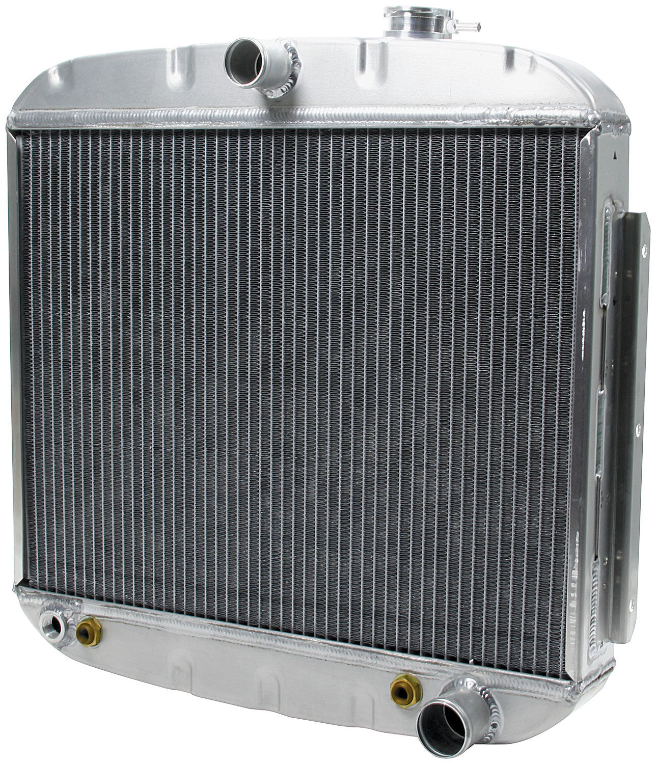 Allstar Performance Radiator - 24.5 in W x 23 in H x 2.25 in D - Center Inlet - Passenger Side Outlet - Oil Cooler -
