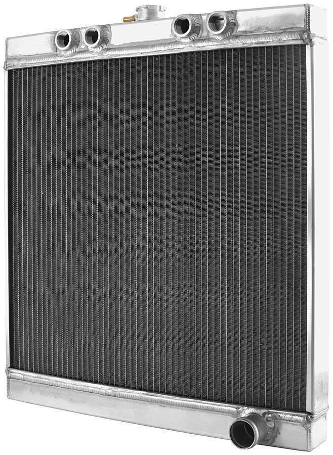 Allstar Performance Radiator - 20 in W x 22 in H x 2 in D - Single Pass - Top Inlet - Passenger Side Outlet - Aluminum
