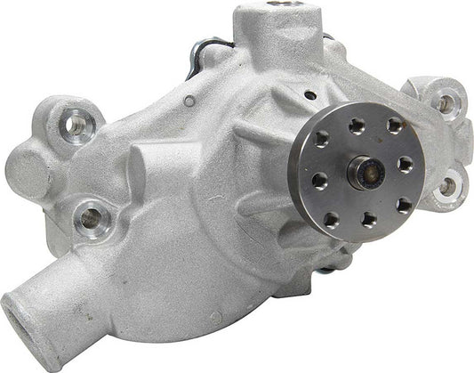 Allstar Performance Water Pump - Mechanical - 5/8 in Pilot - Short Design - Aluminum - Natural - Small Block Chevy -